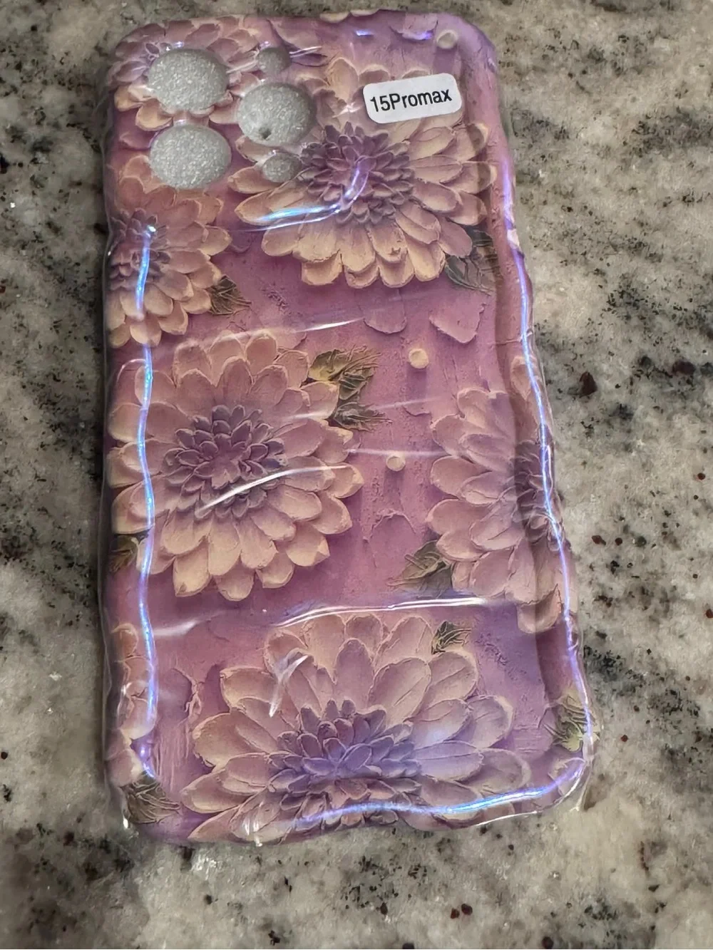 Floral Elegance Purple iPhone 15 Pro Max Protective Case